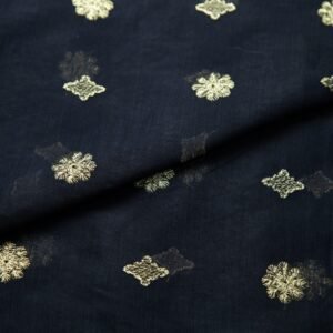 Tusser Silk Navy Blue -MDEM0002453